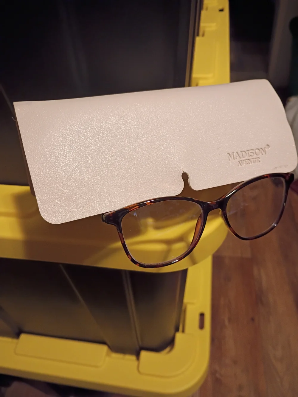 MADISON AVENUE Women's Cream Eyewear Case